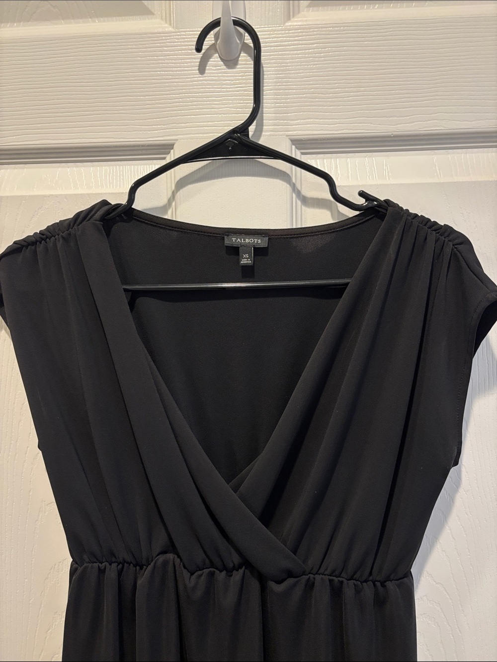 Talbots Black Cap-Sleeve Dress